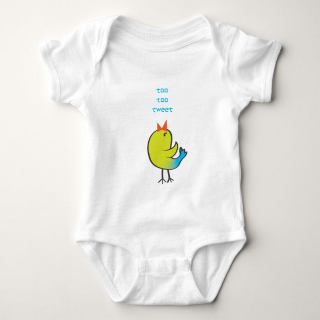 Body Para Bebê Pássaro do Tweet (Frente)