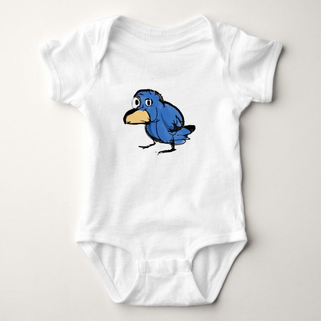 Body Para Bebê Pássaro Engraçado (Frente)
