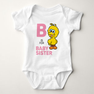 Body Para Bebê Pássaro Grande B é de Bebê Irmã