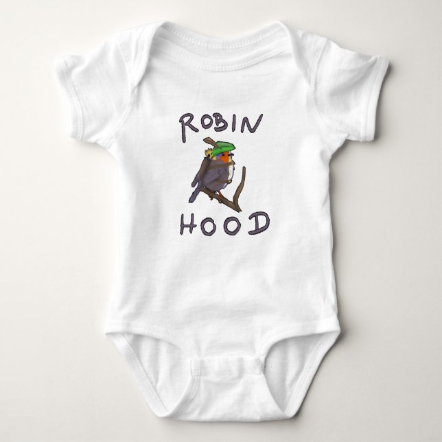 Body Para Bebê Pássaro Robin Hood (Frente)