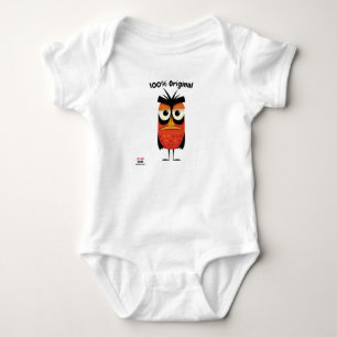 Body Para Bebê Pássaro Vermelho e Preto com Atitude   Divertido U