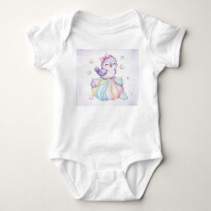Body Para Bebê Pássaros Doce. Grape Meringue por Natasha Us