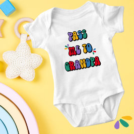 Body Para Bebê Passe-me para o Avô Divertido e Extravagante