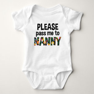 Body Para Bebê Passe-me por favor ao baby-sitter