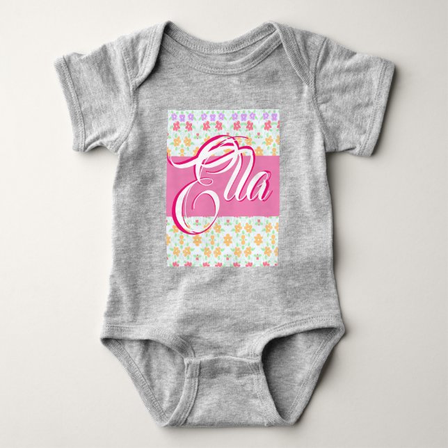 Body Para Bebê Pastel e Cinzas doces (Frente)