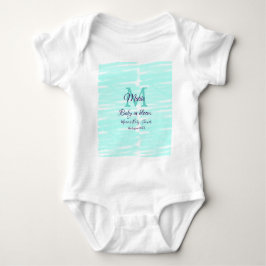 Body Para Bebê Pastel green baby in bloom monogram baby shower te