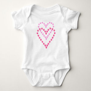 Body Para Bebê Pata Rosa-Bonita Imprime Roupa De Bebê