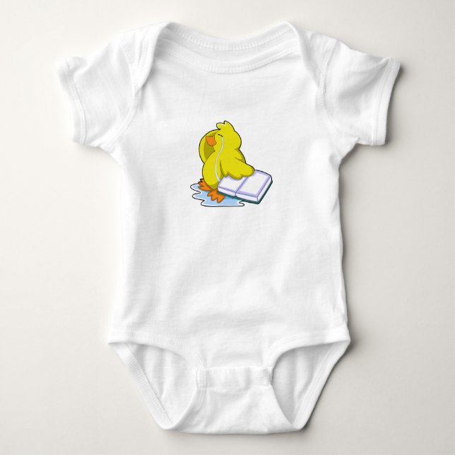 Body Para Bebê Pato com Livro (Frente)
