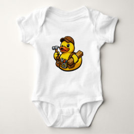 Body Para Bebê Pato de Borracha Carpinteiro