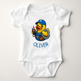 Body Para Bebê Pato de Borracha Eletricista
