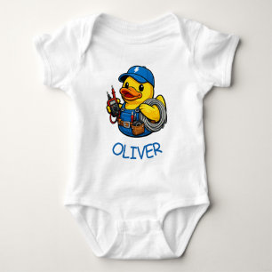 Body Para Bebê Pato de Borracha Eletricista