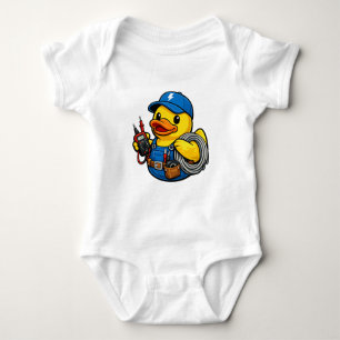 Body Para Bebê Pato de Borracha Eletricista