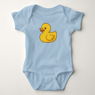 Body Para Bebê Pato de Borracha Fofo