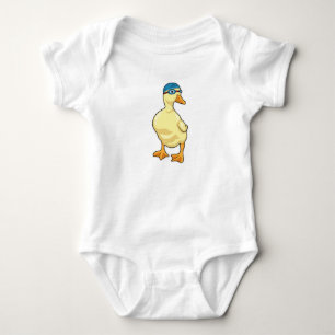 Body Para Bebê Pato de Nadar com óculos de Nadação
