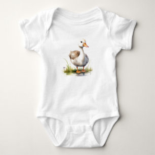 Body Para Bebê Pato Doce, Fazenda Animal, Chá de fraldas