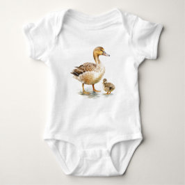 Body Para Bebê Pato Mamãe com Pato Bebê, Pato-Presente Bebê