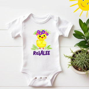 Body Para Bebê Pato pequeno fofo