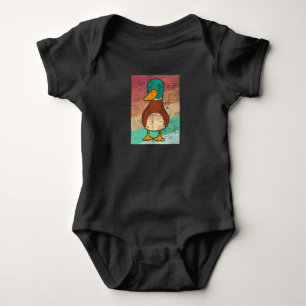 Body Para Bebê Pato Retro