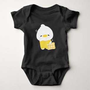 Body Para Bebê Pato Sonolento Bonito