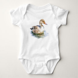 Body Para Bebê Pato Velho Nadando em Pond
