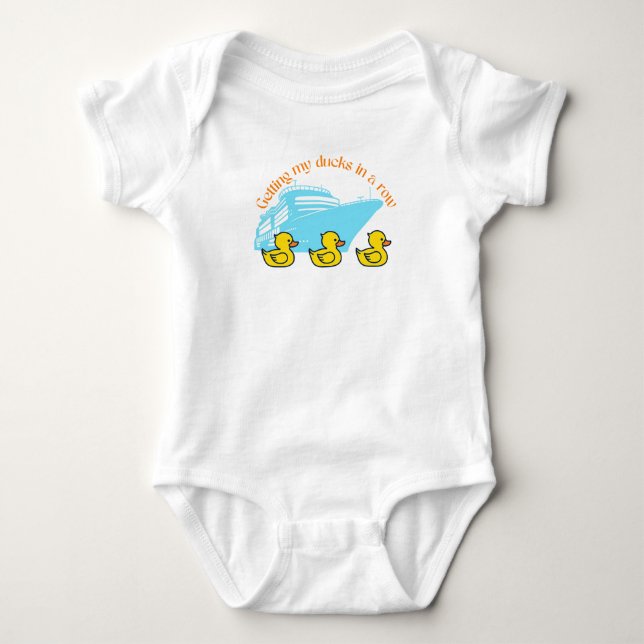 Body Para Bebê Patos em Fila (Frente)