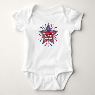 Body Para Bebê  Patriótico Americano Made Design Baby Bodytraje