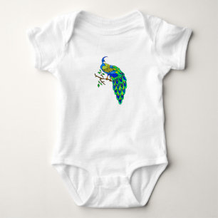 Body Para Bebê Pavão de Pagiel
