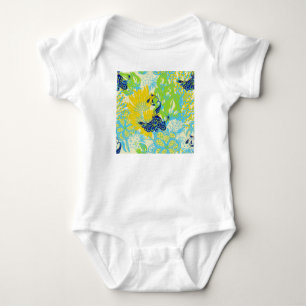 Body Para Bebê pavão floral
