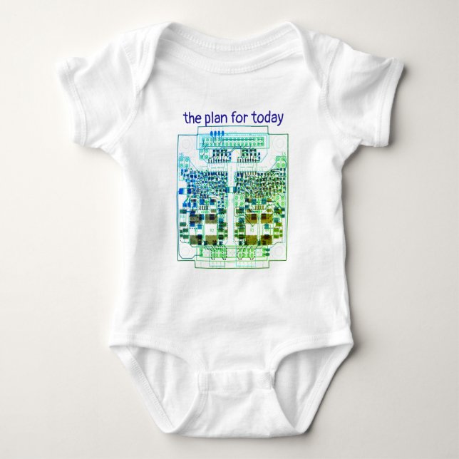 Body Para Bebê PCB Printed Circuit Board Platinen-Shirt mit Plan  (Frente)