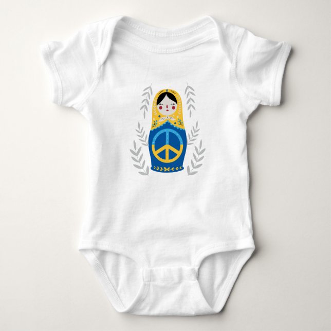 Body Para Bebê Peace for Ukraine  (Frente)
