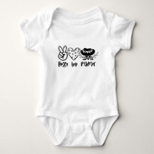 Body Para Bebê Peace Love Manger Christmas