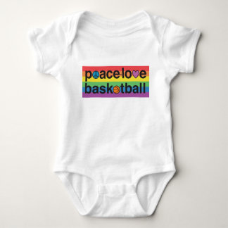 Body Para Bebê PeaceLoveBasquetebol ORGULHOSO Bebê (branco)