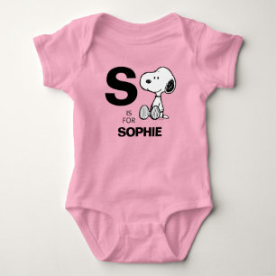 Body Para Bebê PEANUTS Esnoopia Personalizada
