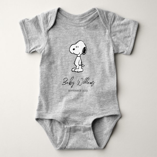 Body Para Bebê Peanuts Snoopy | Bebê em breve (Frente)