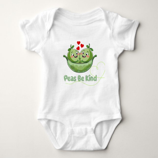 Body Para Bebê Peas be kind (Frente)