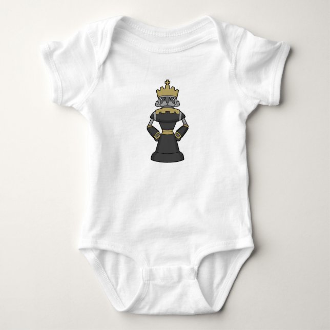 Body Para Bebê Peça de xadrez King Crown Chess (Frente)