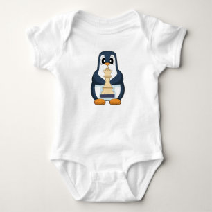 Body Para Bebê Peça de xadrez Penguin Queen Chess