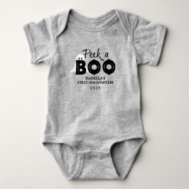 Body Para Bebê "Peek A Boo Personalised Baby's 1rua Halloween"