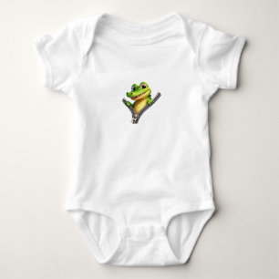 Body Para Bebê Peekaboo Croc Zipper Design