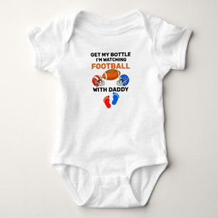 Body Para Bebê Pegue minha garrafa que estou assistindo futebol c