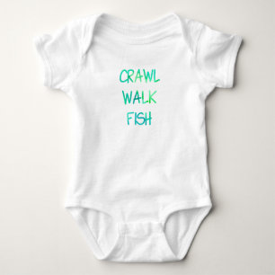 Body Para Bebê Peixe Rasteado Verde Ande