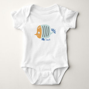 Body Para Bebê Peixes Personalizados Animais do Mar Bebê