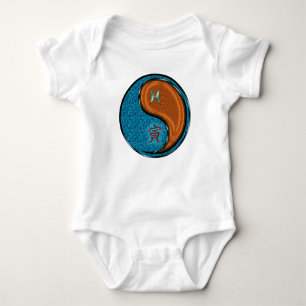 Body Para Bebê Peixes & Tigre de Madeira