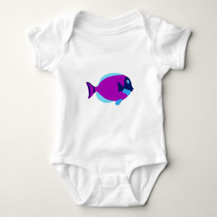 Body Para Bebê Peixes Tropicais Coloridos