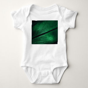 Body Para Bebê Pena Verde, Linda Textura Padrão.