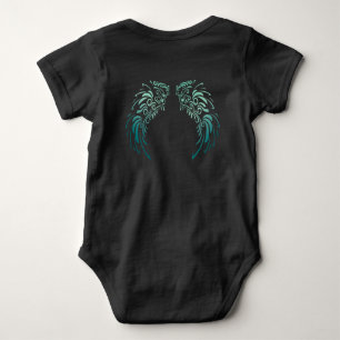 Body Para Bebê Penas de anjo coloridas