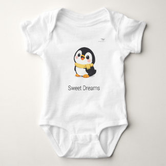 Body Para Bebê Pengim Chibi Fofo com Cachecol Personalizado 