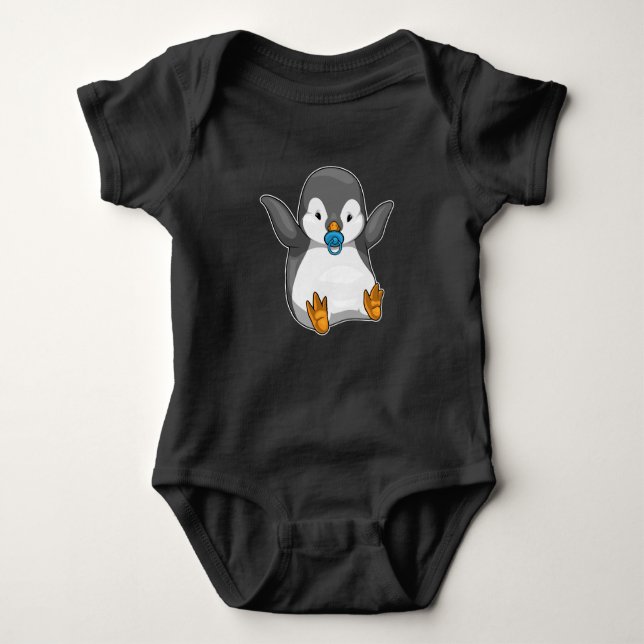 Body Para Bebê Penguin Baby Pacifier (Frente)