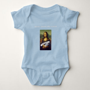 Body Para Bebê "Pense sobre a Terra", Slogan Fan