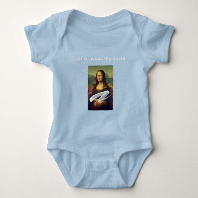 Body Para Bebê "Pense sobre a Terra", Slogan Fan (Frente)